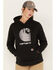 Image #1 - Carhartt Women's Rain Defender Relaxed Fit Midweight Logo Graphic Hoodie, Black, hi-res