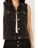 Image #3 - White Crow Women's Washed Knit Vest, Black, hi-res