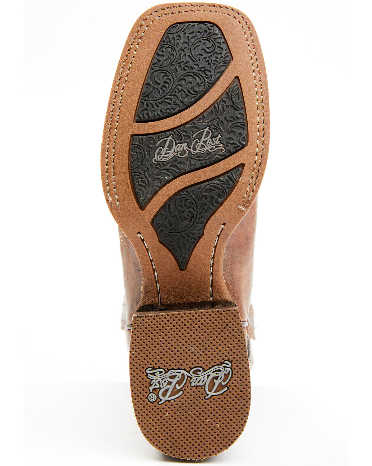 Image #7 - Dan Post Women's Athena Floral Embroidered Western Performance Boots - Broad Square Toe, Tan, hi-res