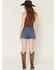 Image #3 - Wrangler Women's Medium Wash Mid Rise May Stretch Denim Shorts, Medium Wash, hi-res