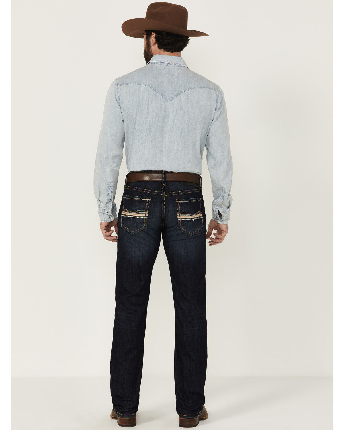 Image #3 - Rock & Roll Denim Men's Revolver Dark Wash Slim Straight Stretch Denim Jeans, Dark Wash, hi-res