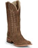 Image #1 - Justin Men's Hombre Western Boots - Broad Square Toe, Brown, hi-res