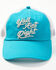 Image #1 - Idyllwind Women's Y'all Ain't Right Embroidered Mesh Back Ball Cap, Turquoise, hi-res