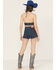 Image #3 - Show Me Your Mumu Women's Palm Springs Hot Shorts, Dark Wash, hi-res