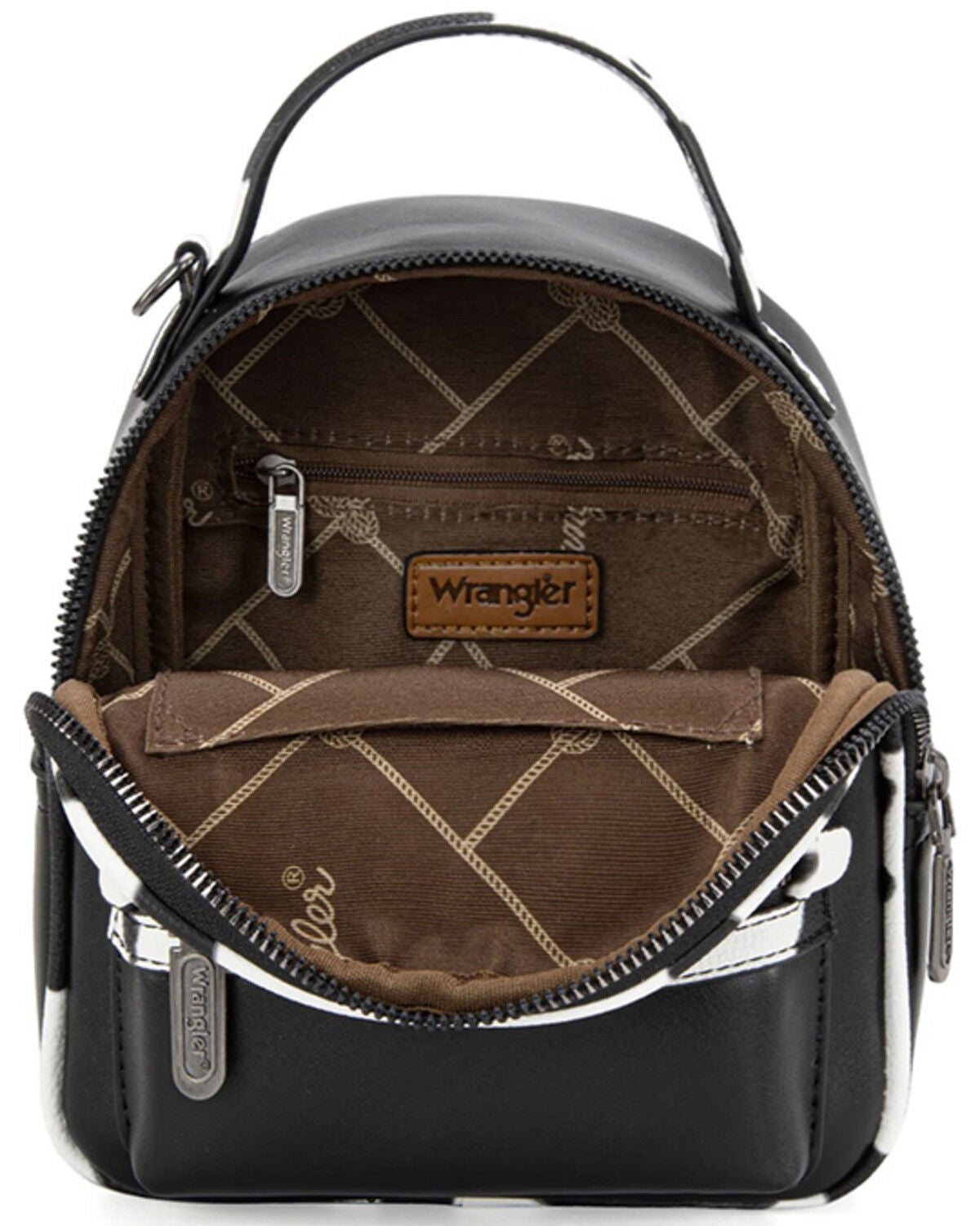 Image #4 - Wrangler Women's Cow Print Mini Backpack, Black, hi-res