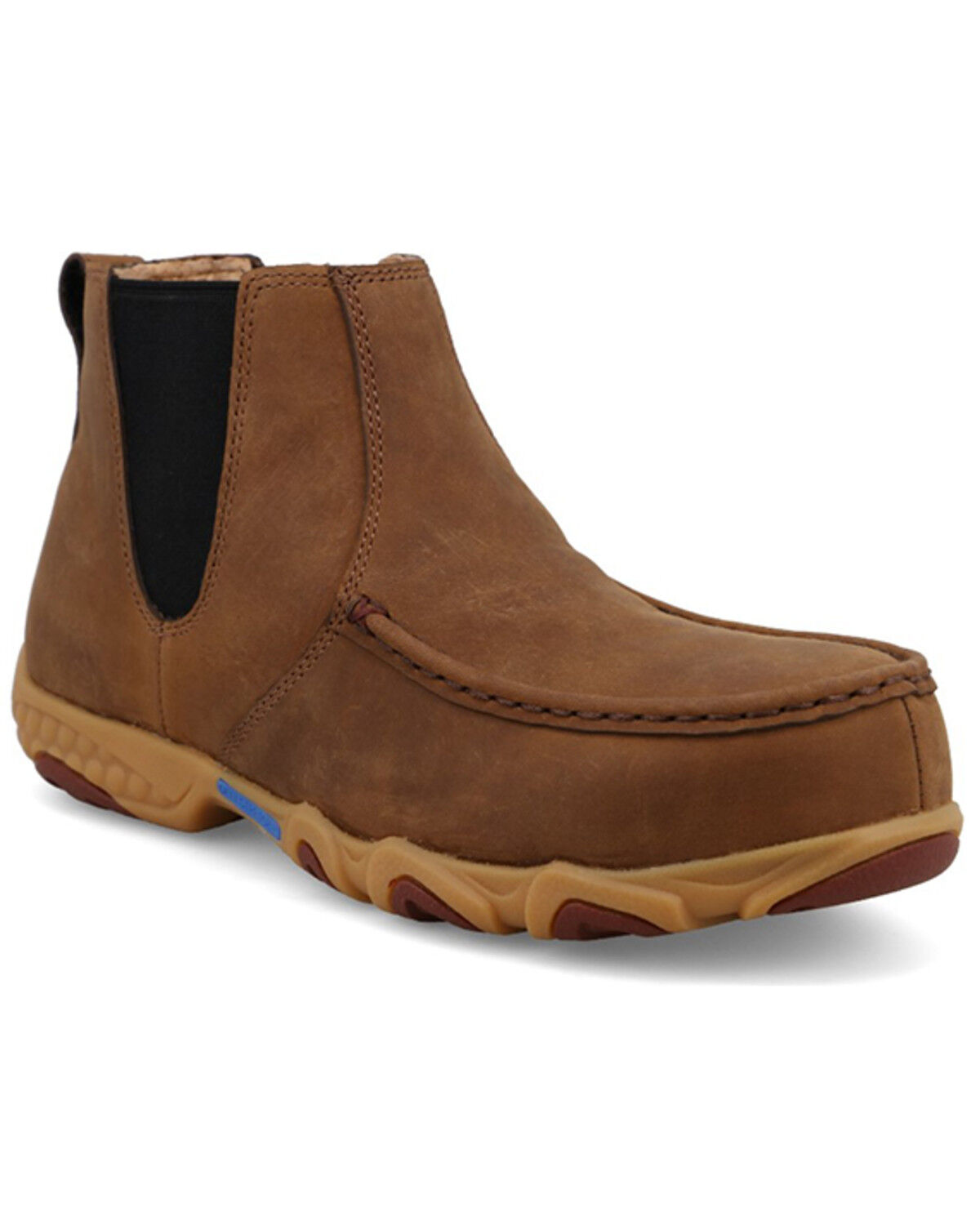 Image #1 - Twisted X Women's 4" Chelsea Driving Moc Work Boots - Nano Toe, Brown, hi-res