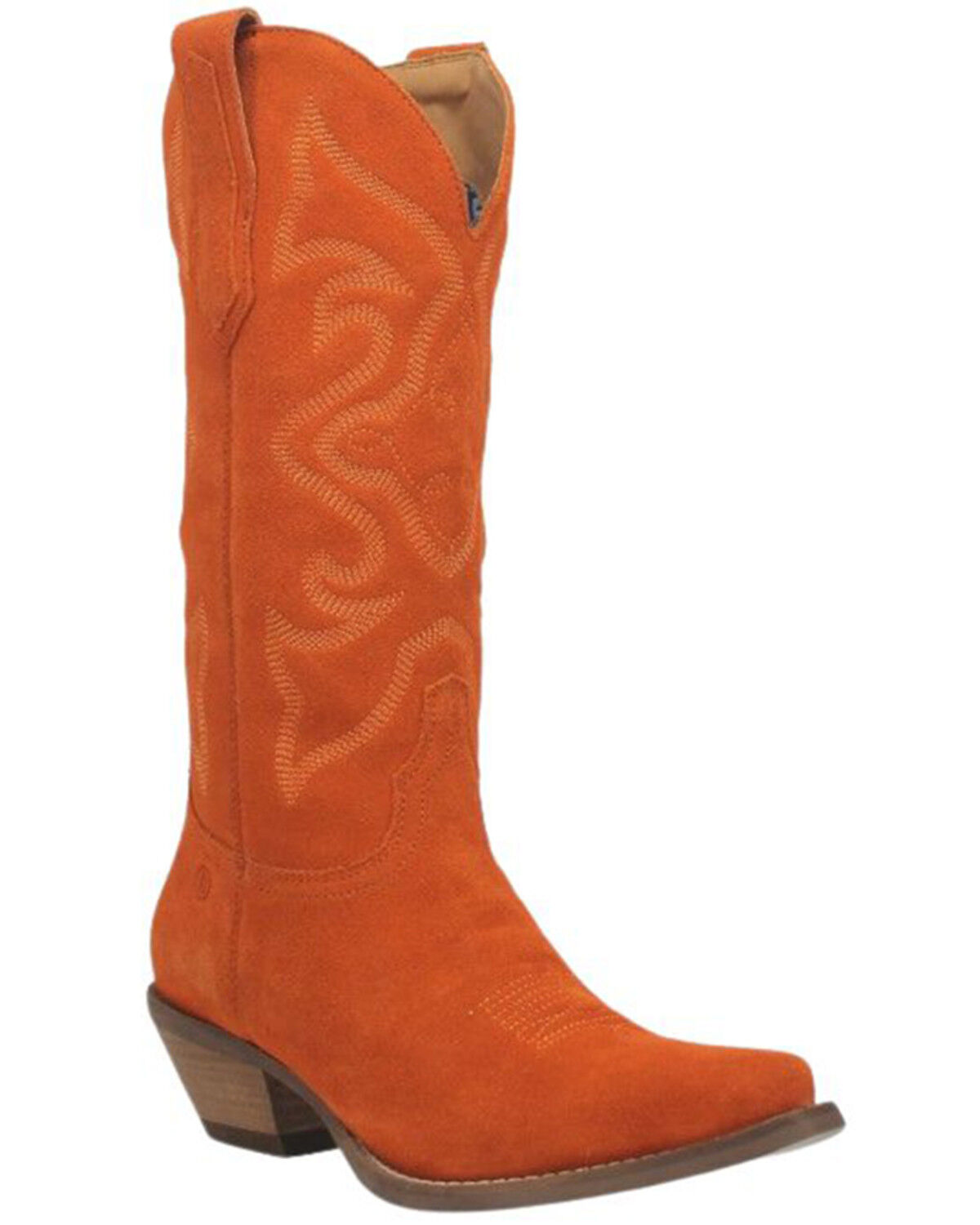 Image #1 - Dingo Women's Out West Tall Western Boots - Round Toe, Orange, hi-res