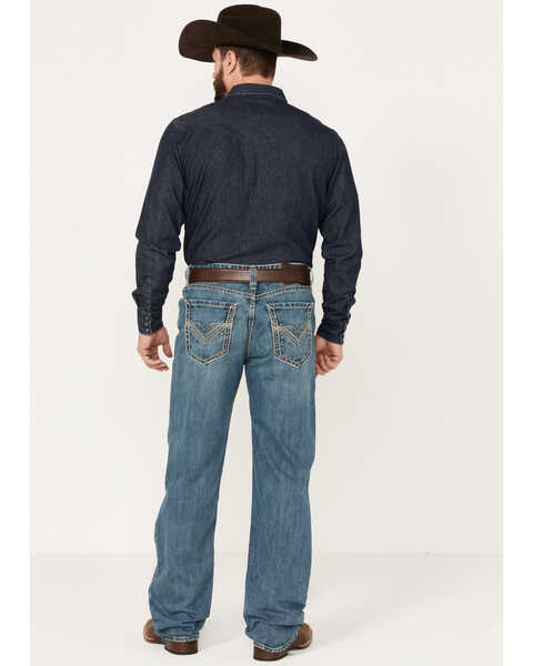 Rock & Roll Denim Men's Double Barrel Medium Wash Relaxed Straight Jeans, Medium Wash, hi-res