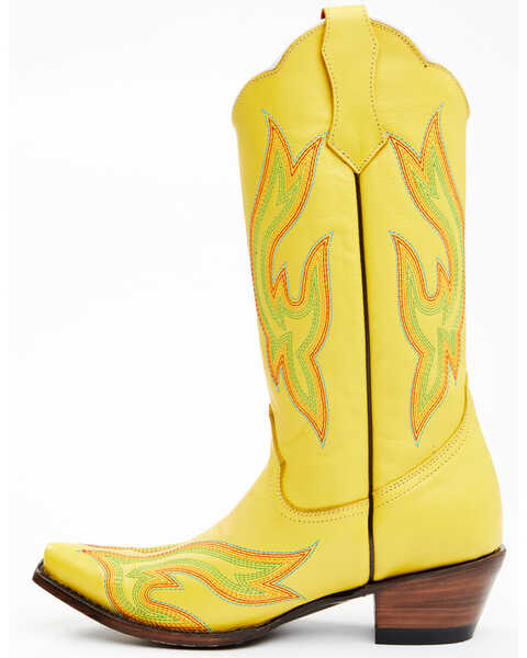 Image #3 - Planet Cowboy Women's Psychedelic Original Soft Western Boots - Snip Toe , Yellow, hi-res