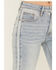 Image #4 - Rock & Roll Denim Women's Light Wash Mid Rise Two Toned Modest Bootcut Stretch Denim Jeans, Light Wash, hi-res