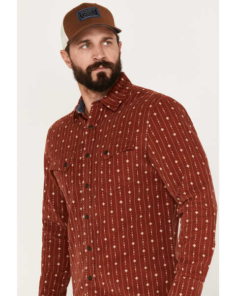 Image #2 - Pendleton Men's Corduroy Long Sleeve Western Snap Shirt, Rust Copper, hi-res