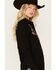 Image #3 - Roper Women's Floral Embroidered Long Sleeve Snap Stretch Western Shirt , Black, hi-res