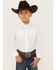 Wrangler Boys' Western Dress Shirt - 2-20, White, hi-res