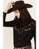 Image #2 - Panhandle Women's Retro Graphic Long Sleeve Western Pearl Snap Shirt, Black, hi-res