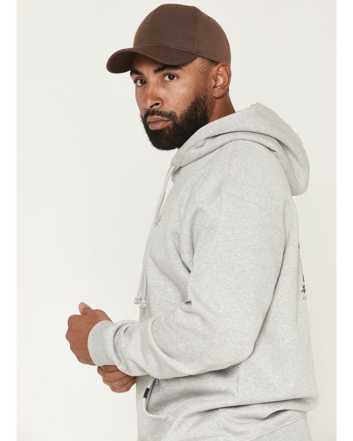 Image #3 - Troll Co Men's Headstrong Hooded Sweatshirt, Heather Grey, hi-res