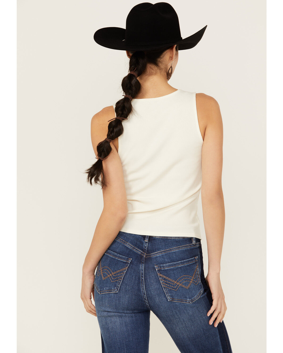 Image #4 - Idyllwind Women's Fahari Lace-Up Front Top, Ivory, hi-res