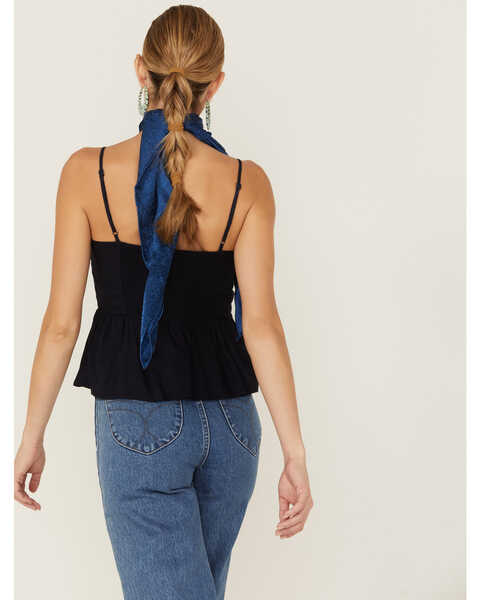 Image #3 - Patrons of Peace Women's Margo Floral Embroidered Cami Top , Navy, hi-res