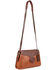 Image #2 - Scully Women's Leather Tooled Overlay Crossbody Bag, Tan, hi-res
