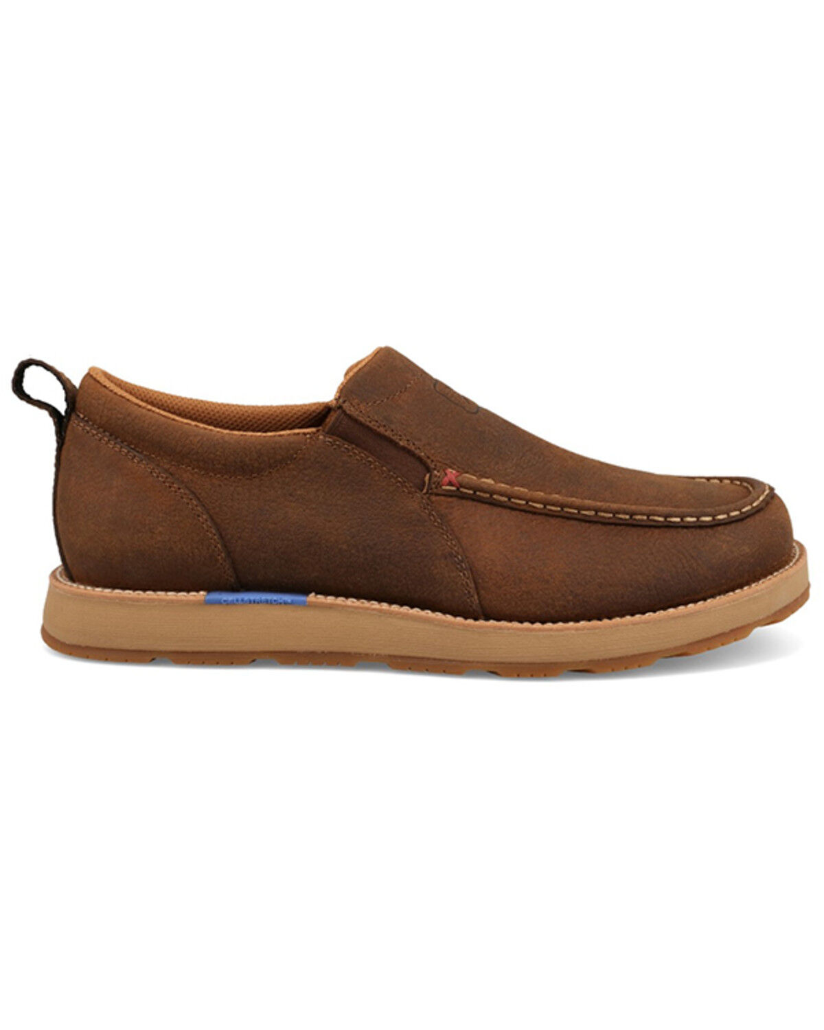 Image #2 - Twisted X Men's CellStretch® Wedge Sole Slip-On Casual Shoes - Moc Toe, Brown, hi-res