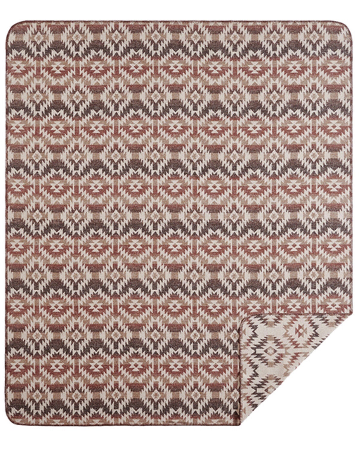 HiEnd Accents Mesa Wool Blend Throw Blanket, Brown, hi-res