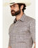 Image #2 - Roper Men's Amarillo Mini Medallion Print Short Sleeve Snap Western Shirt, Beige, hi-res
