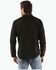 Image #2 - Scully Men's Embroidered Long Sleeve Snap Western Shirt - Big, Black, hi-res