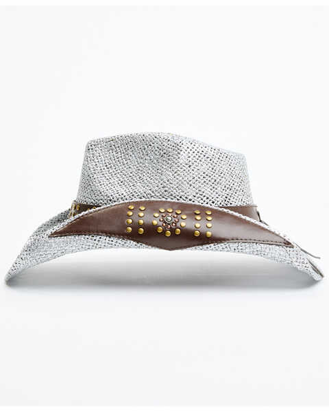Image #3 - Shyanne Women's Aguilar Straw Cowboy Hat, Silver, hi-res