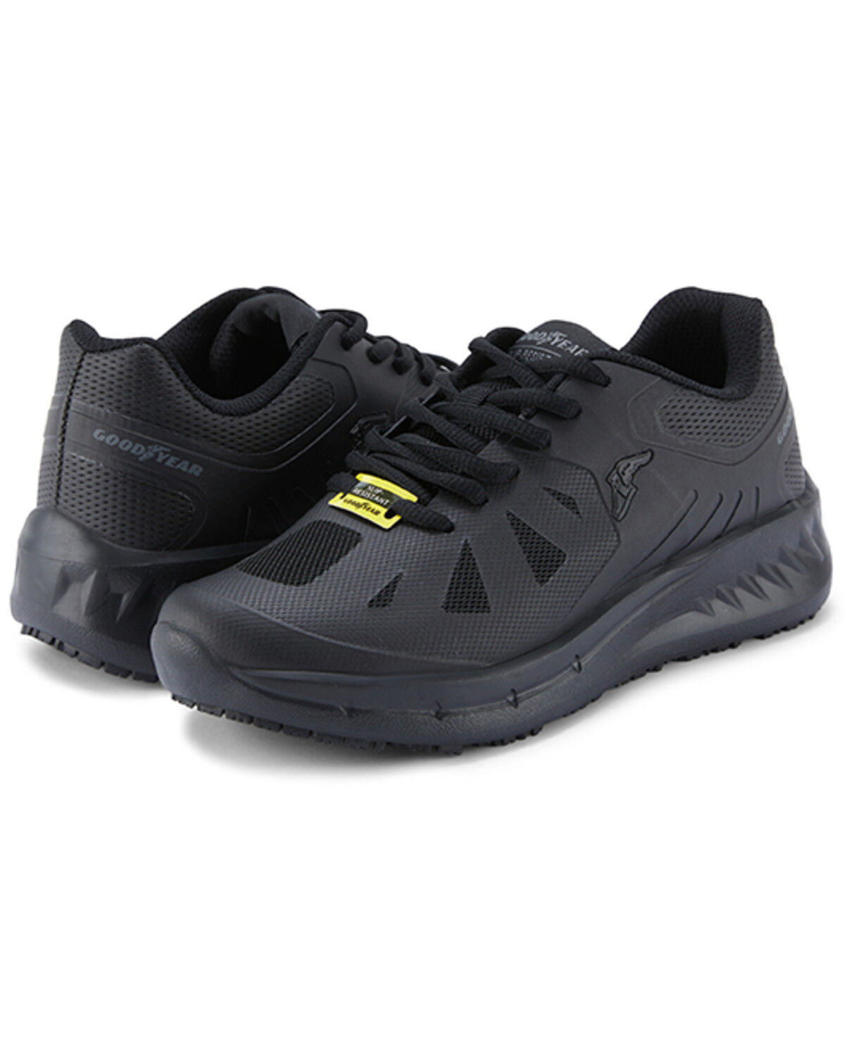 Image #1 - Goodyear Women's Dart Slip Resistant Athletic Work Shoes - Soft Toe, Black, hi-res