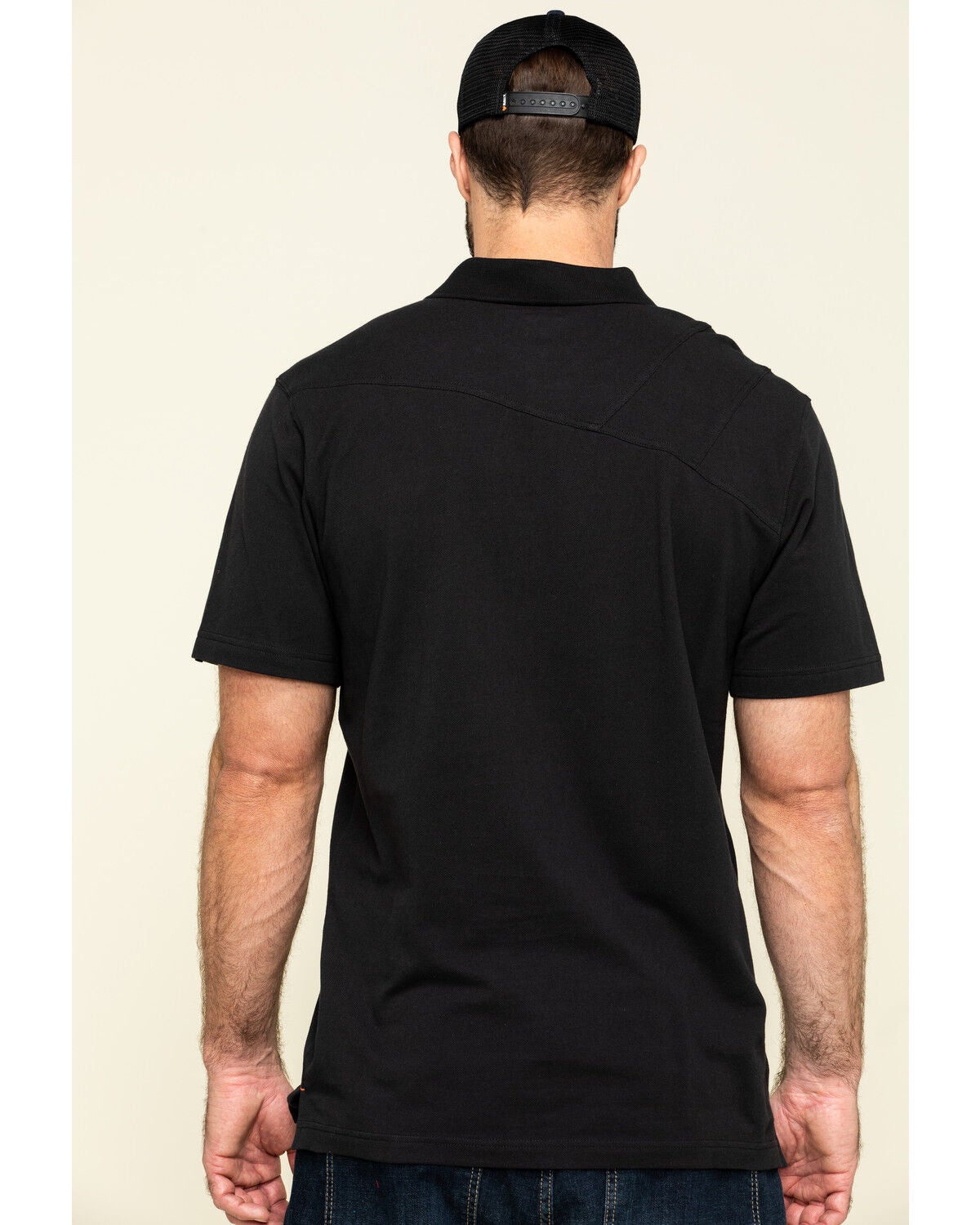 Image #2 - Hawx Men's Miller Pique Short Sleeve Work Polo Shirt, Black, hi-res
