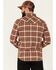 Image #4 - Pendleton Men's Wyatt Small Plaid Long Sleeve Snap Western Shirt , Red, hi-res