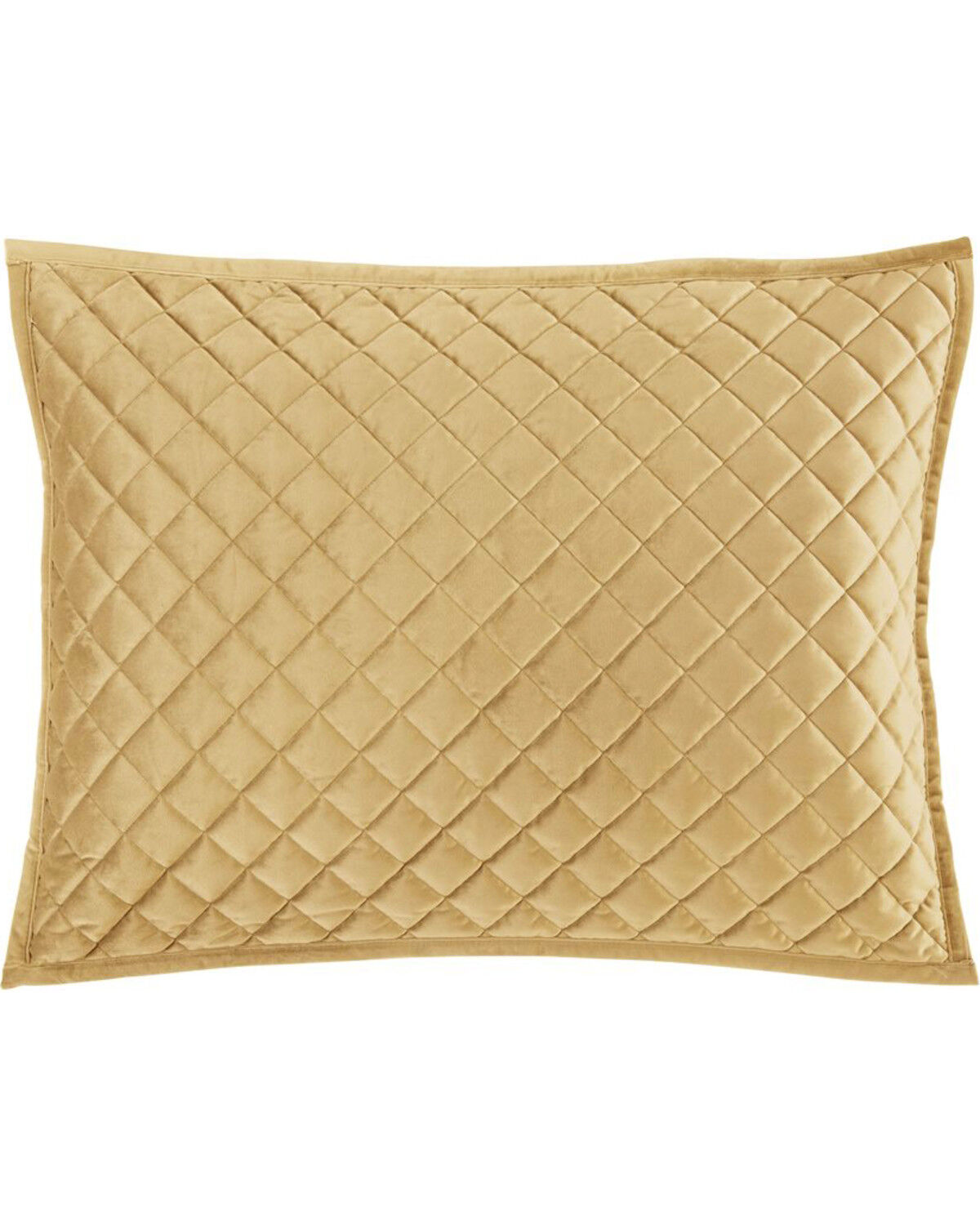 Image #1 - HiEnd Accents King Diamond Quilted Shams, Gold, hi-res
