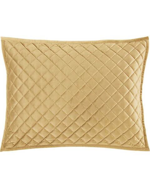 HiEnd Accents King Gold Diamond Quilted Shams, Gold, hi-res