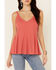 Idyllwind Women's Godet Tank Top , Coral, hi-res