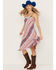 Image #1 - Wild Moss Women's Multi Print Hanky Hem Midi Dress, Multi, hi-res