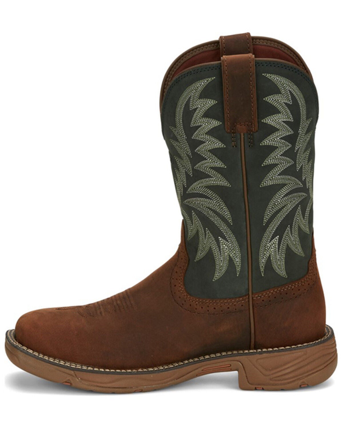 Image #3 - Justin Men's Stampede Rush Short Base Performance Western Boots - Broad Square Toe, Brown, hi-res