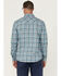 Image #4 - Cody James FR Men's Plaid Print Long Sleeve Pearl Snap Stretch Western Work Shirt, Green, hi-res