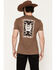 Image #1 - Cinch Men's Boot Barn Exclusive Southwest Short Sleeve Graphic T-Shirt, Brown, hi-res