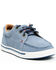 Image #1 - Wrangler By Twisted X Boys' Kicks Casual Shoes - Moc Toe, Blue, hi-res