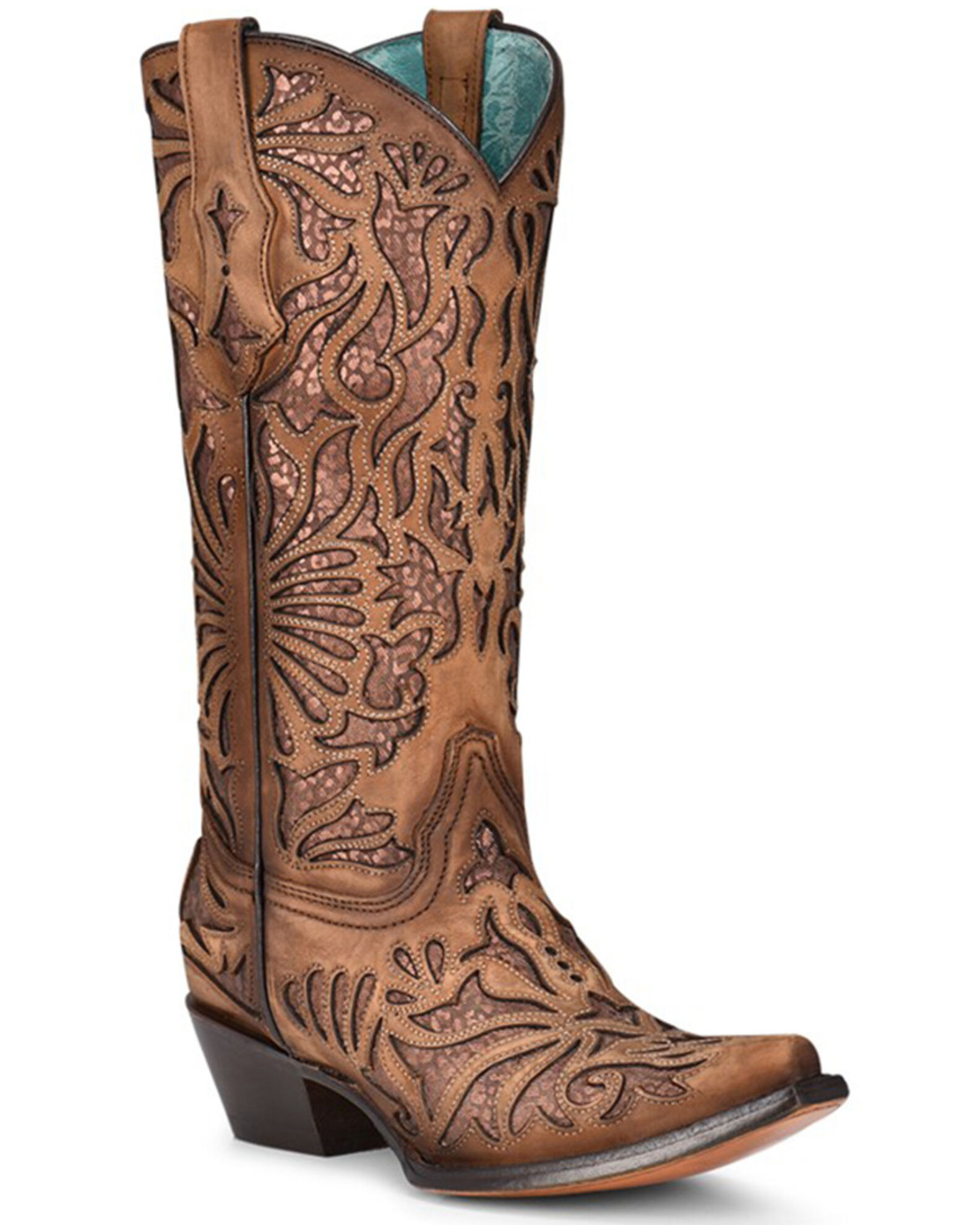 Women's inlay cowboy boots outlet