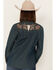 Image #4 - Scully Women's Rose Embroidered Denim Long Sleeve Pearl Snap Western Shirt, Blue, hi-res