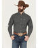 Image #1 - Ariat Men's Team Flower Geo Print Long Sleeve Button-Down Western Shirt - Tall, Black, hi-res