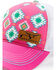 RopeSmart Women's LDS Pink Southwestern Print Mesh-Back Ball Cap, Pink, hi-res
