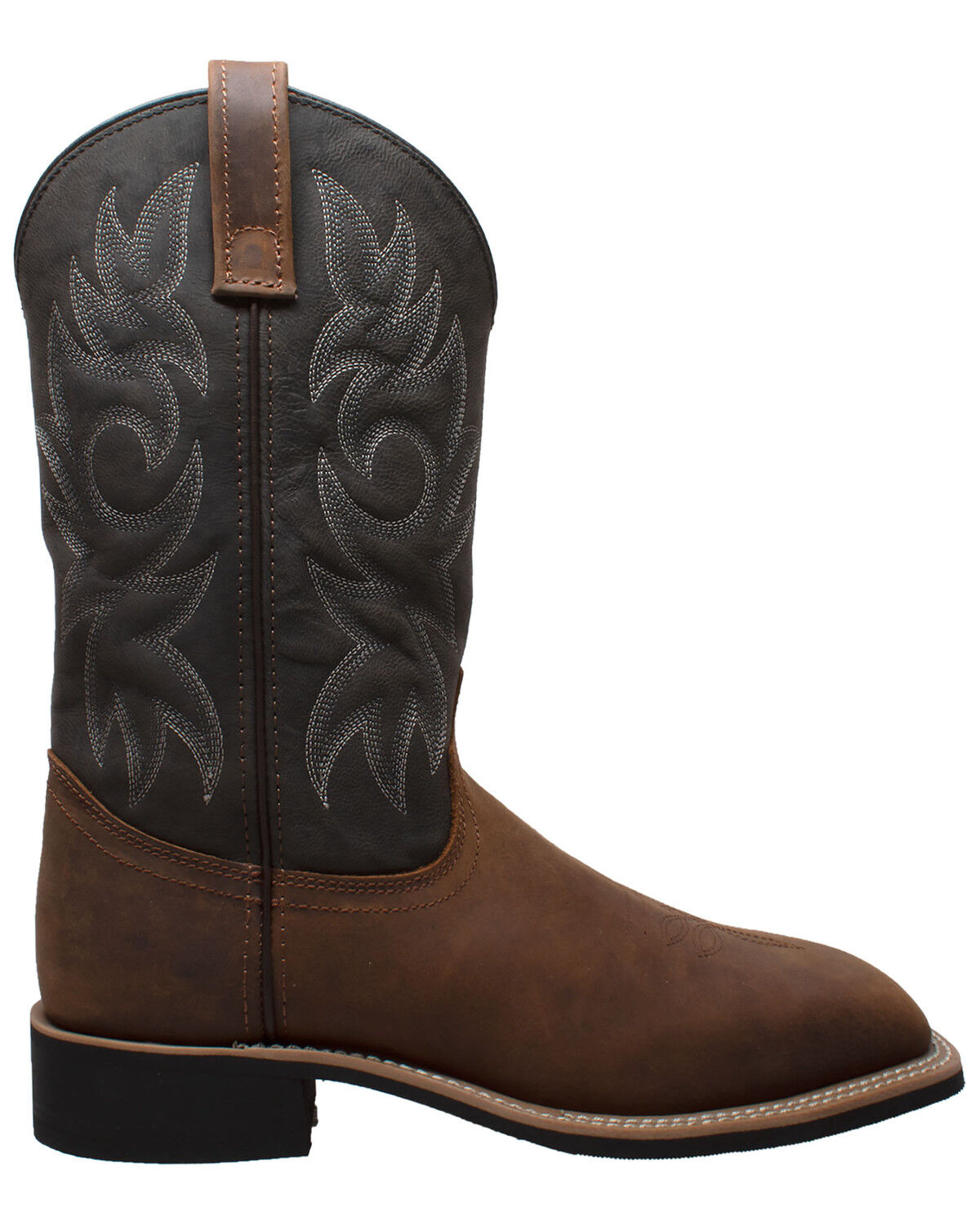 Image #2 - Ad Tec Men's Brown Western Work Boots - Soft Toe, Brown, hi-res