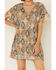 By Together Women's Champagne & Blue Short Sleeve Sequin T-Shirt Dress, Gold, hi-res