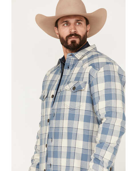 Image #2 - Cody James Men's Oregon Trail Plaid Button Down Bonded Western Flannel Shirt , Grey, hi-res