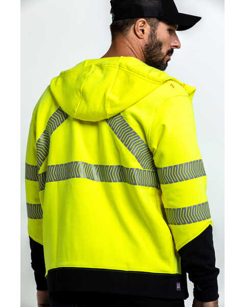 Image #2 - Ariat Men's FR Hi-Vis Full Zip Work Hooded Jacket , Bright Yellow, hi-res