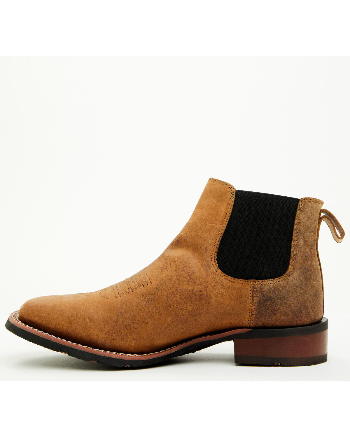 Image #3 - Laredo Men's Devin Chelsea Boots - Broad Square Toe, Tan, hi-res