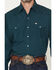 Image #3 - Ely Walker Men's Solid Long Sleeve Pearl Snap Western Shirt, Dark Teal, hi-res
