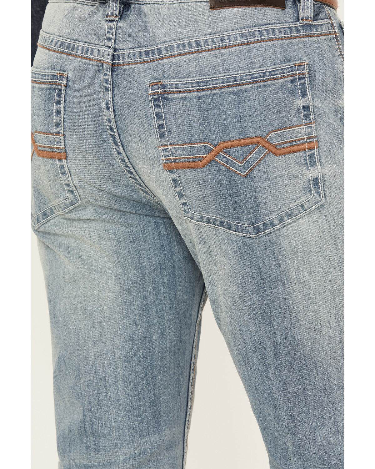 Image #4 - RANK 45® Men's Scoreline 4-Way Performance Stretch Slim Fit Bootcut Jeans, Blue, hi-res