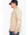 Image #3 - Carhartt Men's FR Solid Long Sleeve Work Henley Shirt - Big & Tall, Beige/khaki, hi-res